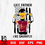 UL Monroe Warhawks Like Father Like Daughter Svg Eps Dxf Png File, Digital Download, Instant Download