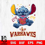 UL Monroe Warhawks Love Stitch, Svg Eps Dxf Png File, Digital Download