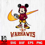 UL Monroe Warhawks Mikey Mouse Disney NIKE, Svg Eps Dxf Png File, Digital Download