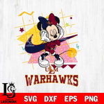 UL Monroe Warhawks Minnie Mouse Dancing SVG DXF EPS PNG FILE, NCAA File Cut,Digital Download,Instant Download