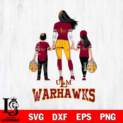 UL Monroe Warhawks Mother and son Rugby SVG DXF EPS PNG FILE,NCAA SVG, Father day Digital Download,Instant Download, Silhouette