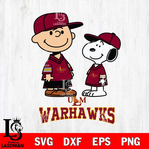 UL Monroe Warhawks Peanuts Snoopy Football SVG DXF EPS PNG FILE,Snoopy File Cut, NCAA Digital Download,Instant Download,Christmas Silhouette