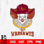 UL Monroe Warhawks Pennywise Horror Sport 12 Svg Eps Dxf Png File, Digital Download