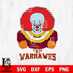 UL Monroe Warhawks Pennywise Horror Sport 3 Svg Eps Dxf Png File, Digital Download
