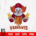 UL Monroe Warhawks Pennywise Horror Sport 8 Svg Eps Dxf Png File, Digital Download