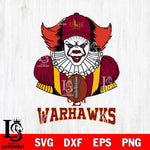UL Monroe Warhawks Pennywise Horror Sport 9 Svg Eps Dxf Png File, Digital Download