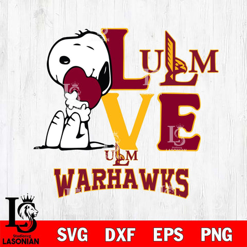 UL Monroe Warhawks Snoopy Sport 10 Svg Eps Dxf Png File, Digital Download
