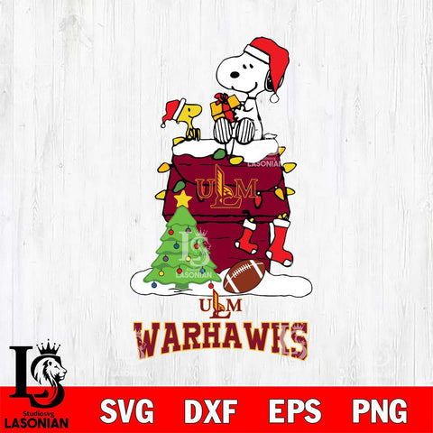 UL Monroe Warhawks Snoopy Sport 11 Svg Eps Dxf Png File, Digital Download