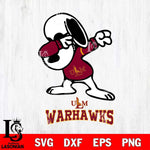 UL Monroe Warhawks Snoopy Sport 3 Svg Eps Dxf Png File, Digital Download