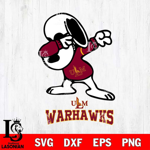 UL Monroe Warhawks Snoopy Sport 3 Svg Eps Dxf Png File, Digital Download