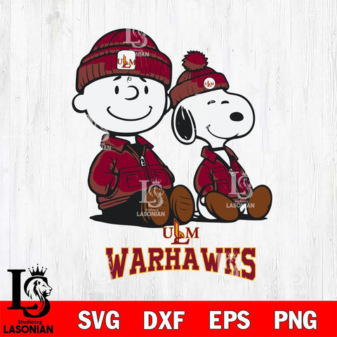 UL Monroe Warhawks Snoopy Sport 6 Svg Eps Dxf Png File, Digital Download