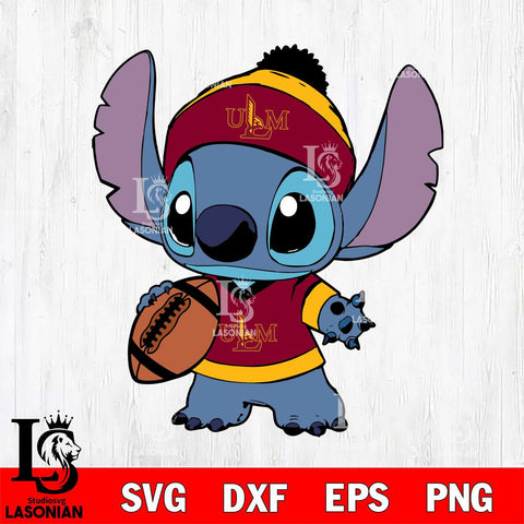 UL Monroe Warhawks Stitch Svg Eps Dxf Png File, NCAA svg, Digital Download, Instant Download