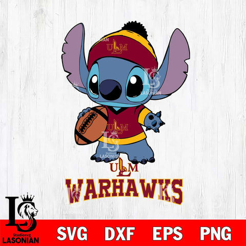 UL Monroe Warhawks Stitch Disney, Svg Eps Dxf Png File, Digital Download