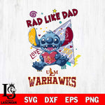 UL Monroe Warhawks Stitch Love Rad Like Dad SVG DXF EPS PNG FILE, NCAA File Cut,Digital Download,Instant Download