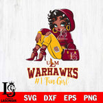UL Monroe Warhawks #1 beauty Black Fan Girl, Svg Eps Dxf Png File, Digital Download