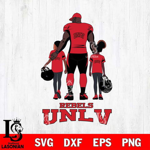 UNLV Rebels 3 Father and son Rugby SVG DXF EPS PNG FILE,NCAA SVG, Father day Digital Download,Instant Download, Silhouette