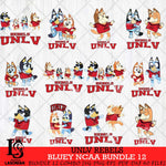 UNLV Rebels Bluey Dace Mode NCAA Bundle 12 SVG Eps Dxf Png File, Digital Download, Instant Download