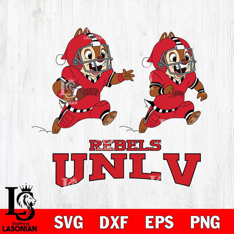 UNLV Rebels Chip & Dale Football Cricut,Christmas SVG DXF EPS PNG FILE, NCAA Digital Download,Instant Download, Silhouette