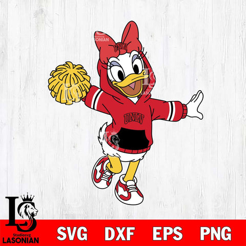 UNLV Rebels Daisy Duck Cheerleader Christmas File Cut, NCAA SVG DXF EPS PNG FILE, Digital Download , Criucut , Silhouette