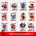 UNLV Rebels Disney Rad Dad NCAA Bundle 12 SVG DXF EPS PNG FILE, BUNDLE NCAA Disney Father day File Cut,Digital Download,Instant Download,Disney Svg Files
