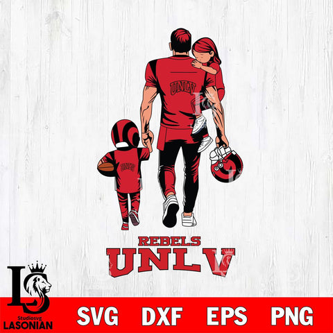 UNLV Rebels Father And Son Football SVG DXF EPS PNG FILE,NCAA SVG, Father day Digital Download,Instant Download, Silhouette