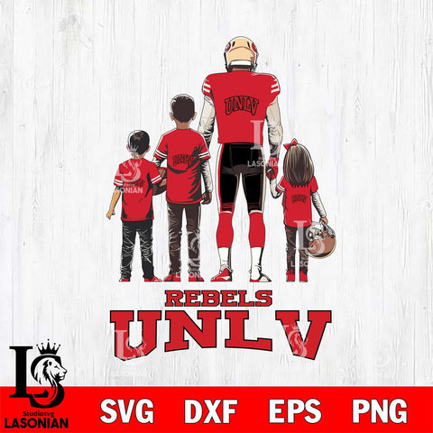 UNLV Rebels Father Football SVG DXF EPS PNG FILE,NCAA SVG, Father day Digital Download,Instant Download, Silhouette