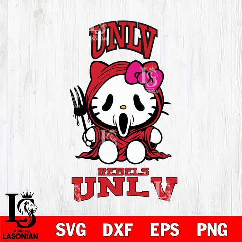 UNLV Rebels Hello Kitty Horror 4 Svg Eps Dxf Png File, Digital Download