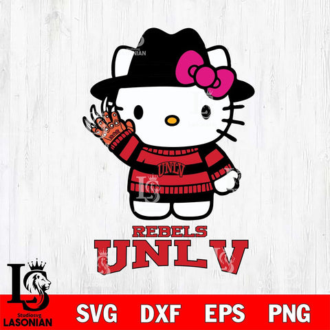 UNLV Rebels Hello Kitty Horror 6 Svg Eps Dxf Png File, Digital Download