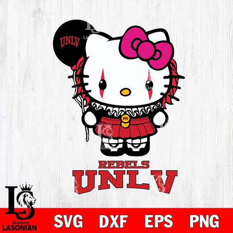 UNLV Rebels Hello Kitty Horror 7 Svg Eps Dxf Png File, Digital Download