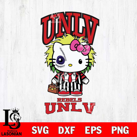 UNLV Rebels Hello Kitty Horror 8 Svg Eps Dxf Png File, Digital Download