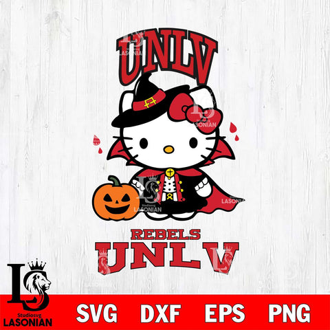 UNLV Rebels Hello Kitty Horror 9 Svg Eps Dxf Png File, Digital Download