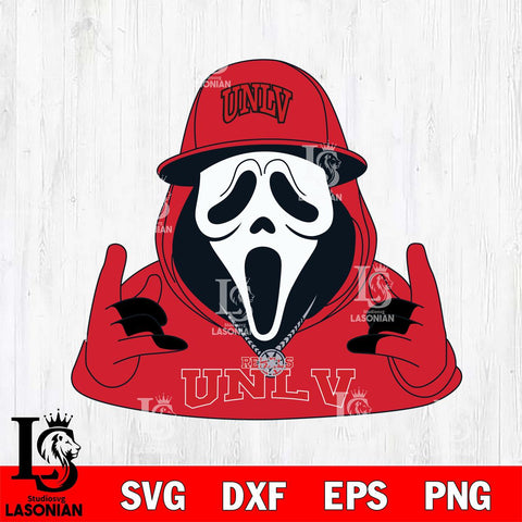 UNLV Rebels Horror Character Ghostface Sport Svg Eps Dxf Png File, NCAA svg, Digital Download, Instant Download