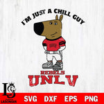 UNLV Rebels I'm Just A Chill Guy Football Svg Eps Dxf Png File,NCAA Svg Files,Chill Guy svg ,Digital Download ,Instant Download, Cricut File