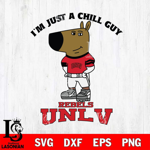 UNLV Rebels I'm Just A Chill Guy Football Svg Eps Dxf Png File,NCAA Svg Files,Chill Guy svg ,Digital Download ,Instant Download, Cricut File