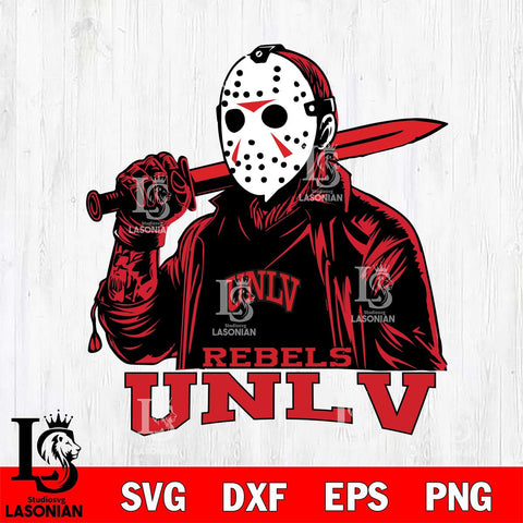 UNLV Rebels Jason Voorhees Horror 12 Svg Eps Dxf Png File, NCAA svg, Digital Download, Instant Download
