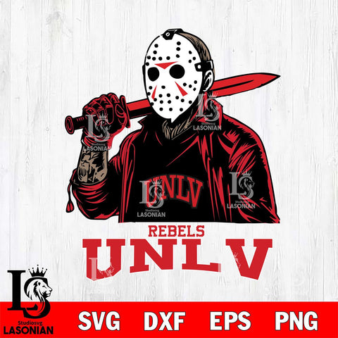 UNLV Rebels Jason Voorhees Horror Halloween Svg Eps Dxf Png File, NCAA svg, Digital Download, Instant Download