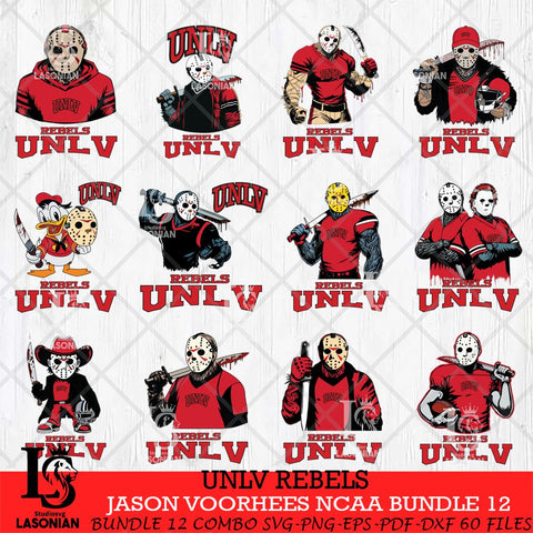 UNLV Rebels Jason Voorhees NCAA Bundle 12 SVG Svg Eps Dxf Png File, Digital Download