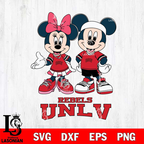 UNLV Rebels Mickey And Minnie Football Svg Eps Dxf Png File, NCAA svg , Digital Download , Instant Download, Cricut File