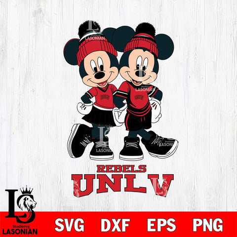 UNLV Rebels Mickey Minnie Valentine Football Svg Eps Dxf Png File, NCAA svg , Digital Download , Instant Download, Cricut File