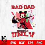 UNLV Rebels Mickey Wearing Hoodie Rad Dad SVG DXF EPS PNG FILE, NCAA File Cut,Digital Download,Instant Download