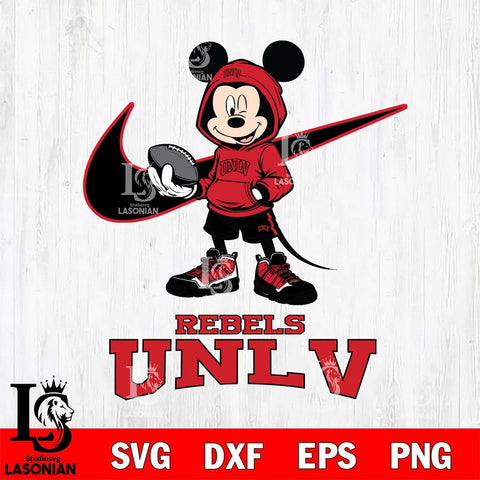 UNLV Rebels Mikey Mouse Disney NIKE, Svg Eps Dxf Png File, Digital Download