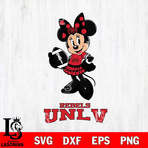 UNLV Rebels Minnie Mouse, Svg Eps Dxf Png File, Digital Download
