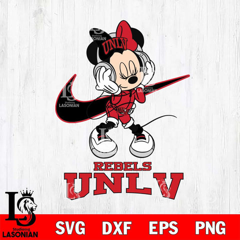 UNLV Rebels Minnie Mouse Dancing NIKE, Svg Eps Dxf Png File, Digital Download