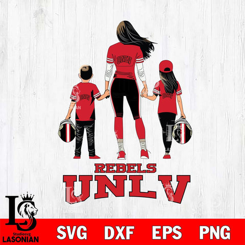 UNLV Rebels Mother and son Rugby SVG DXF EPS PNG FILE,NCAA SVG, Father day Digital Download,Instant Download, Silhouette