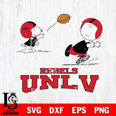 UNLV Rebels Peanuts play football SVG DXF EPS PNG FILE,Snoopy File Cut, NCAA Digital Download,Instant Download,Christmas Silhouette