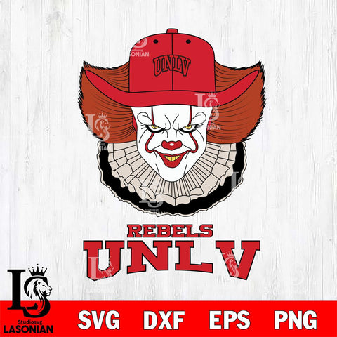UNLV Rebels Pennywise Horror Sport 12 Svg Eps Dxf Png File, Digital Download