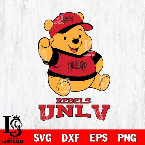 UNLV Rebels Pooh Bear Disney, Svg Eps Dxf Png File, Digital Download
