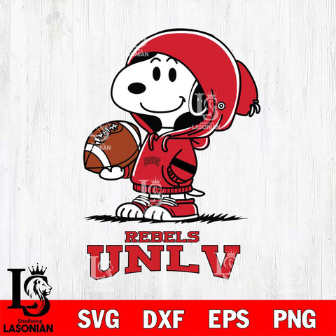 UNLV Rebels Snoopy Football Svg Eps Dxf Png File, NCAA svg , Digital Download , Instant Download, Cricut File