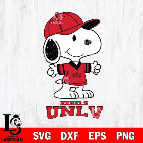 UNLV Rebels Snoopy football SVG DXF EPS PNG FILE,Snoopy File Cut, NCAA Digital Download,Instant Download,Christmas Silhouette