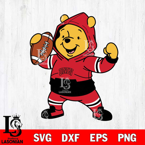 UNLV Rebels Winnie The Pooh Disney Football Christmas File Cut, NCAA SVG DXF EPS PNG FILE, Digital Download , Criucut , Silhouette